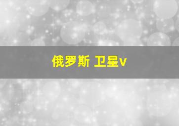 俄罗斯 卫星v